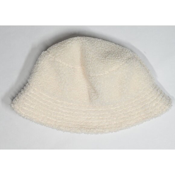 Karl Lagerfeld Sherpa Bucket Hat in White main image 2
